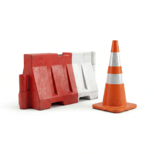 Reflective Traffic Cones & Road Safety Barriers